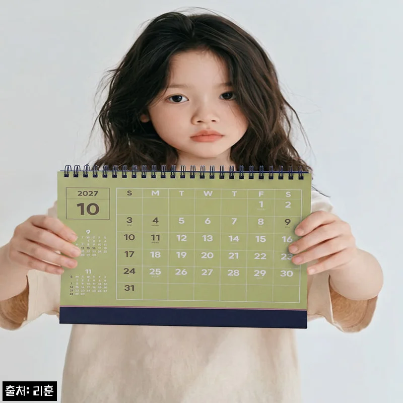 2027 리훈 레트로 B5 탁상달력 찐후기, 메모 넉넉한 새해 책상 인테리어템