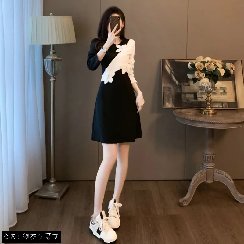 무인도의 디바 윤란주 원피스, 블랙 긴팔 디자인부터 사이즈표까지 꼼꼼 체크