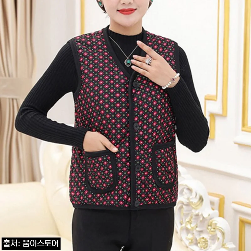 Home 72 할머니 조끼 김장 방한 기모 옷, 6,600원 겨울·간절기 어르신 조끼 구매 전 체크