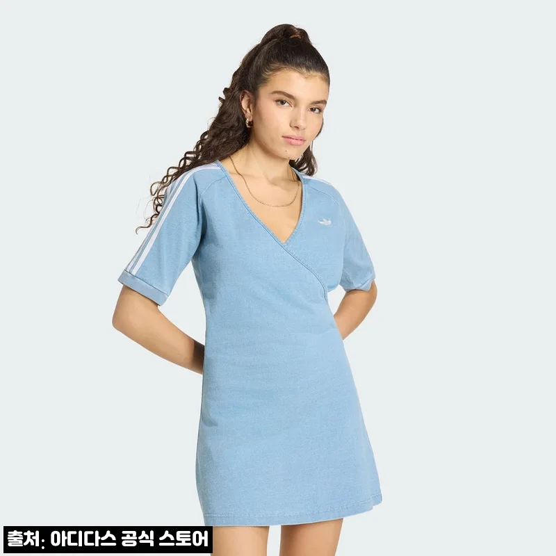 아디다스 ADILENIUM SEASON 5 DENIM 드레스 KZ5056, 30% 할인 중이라 더 눈길 가는 라이트 블루 원피스
