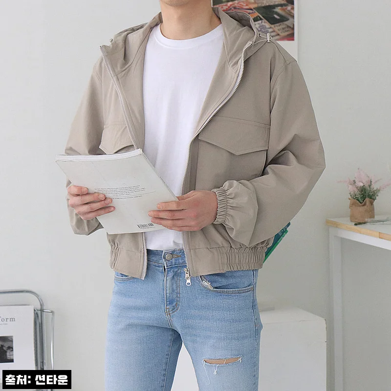 남자자켓 커플후드집업 트러커 숏자켓, 간절기 데일리룩으로 눈여겨볼 이슈템
