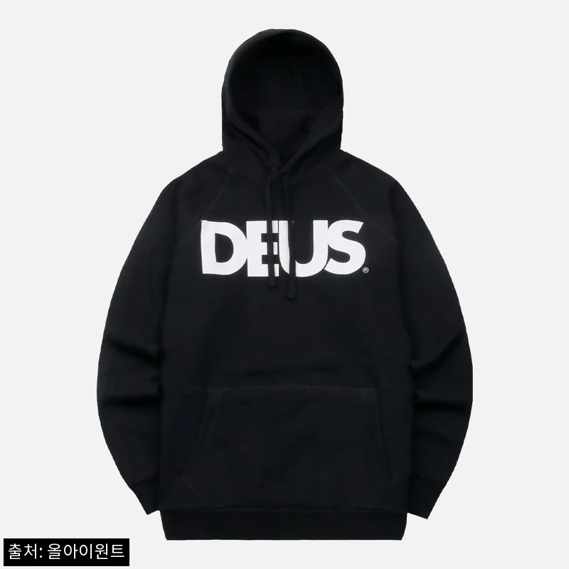 데우스 ALL CAPS HOODY 후드티 DMF88526-BLK, 30% 할인에 무료배송까지 챙긴 블랙 후드 구매 체크