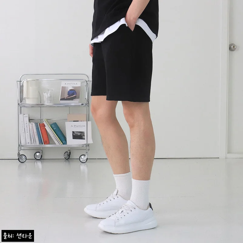 남자반바지 밴딩 빅사이즈 스판 커플반바지, 18,500원 무료배송으로 체크한 데일리룩