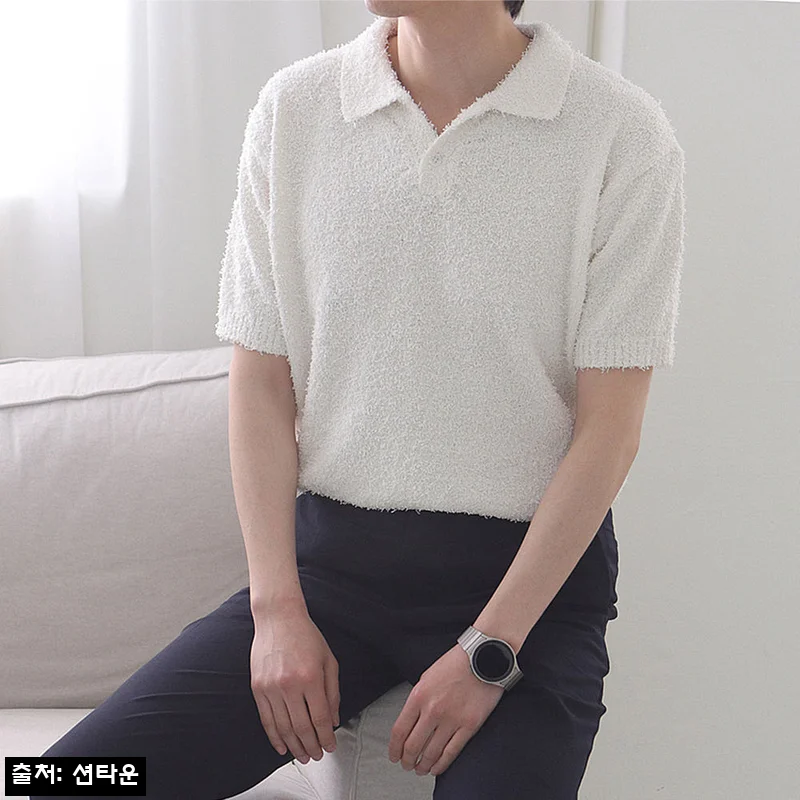 남자반팔티 헨리넥 카라 구김없는 머슬핏반팔, 여름 데일리룩에 포인트 되는 42,000원 이슈템