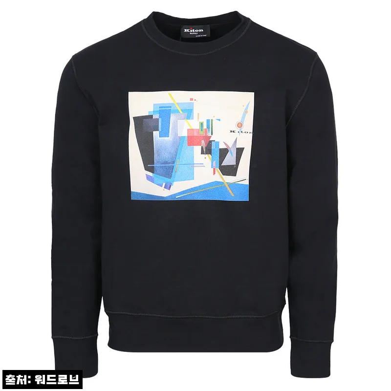 키톤 UMK0265 BLACK 제오메트릭 프린트 블랙 맨투맨, 17% 할인과 정품 보장 확인한 구매 체크 후기