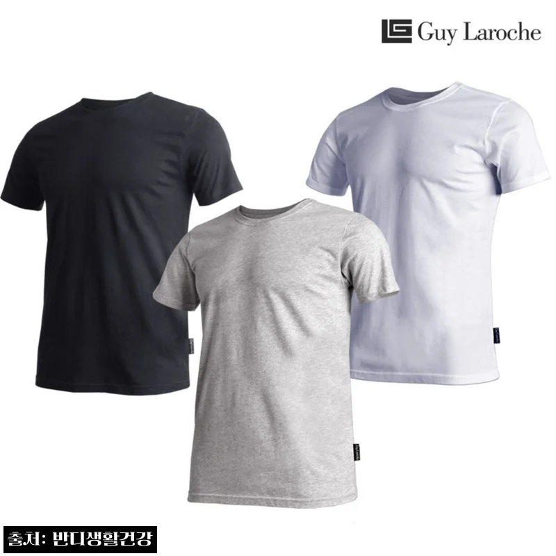 기라로쉬 라운드 순면 반팔 3매 세트 TP-1013, 데일리 이너웨어로 챙기기 좋은 구성