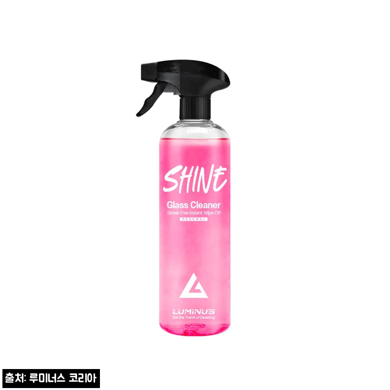 루미너스 샤인 유리 세정제 500ml, 잔사 걱정 줄이는 차량 글래스 클리너 이슈템